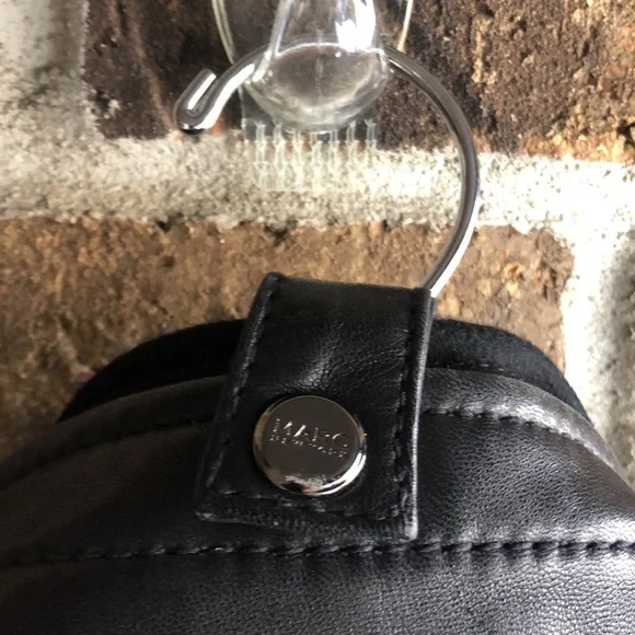 Marc New York Men’s Black Leather Jacket with Removable Wool Bib - Picture 9 of 12